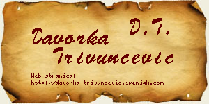 Davorka Trivunčević vizit kartica